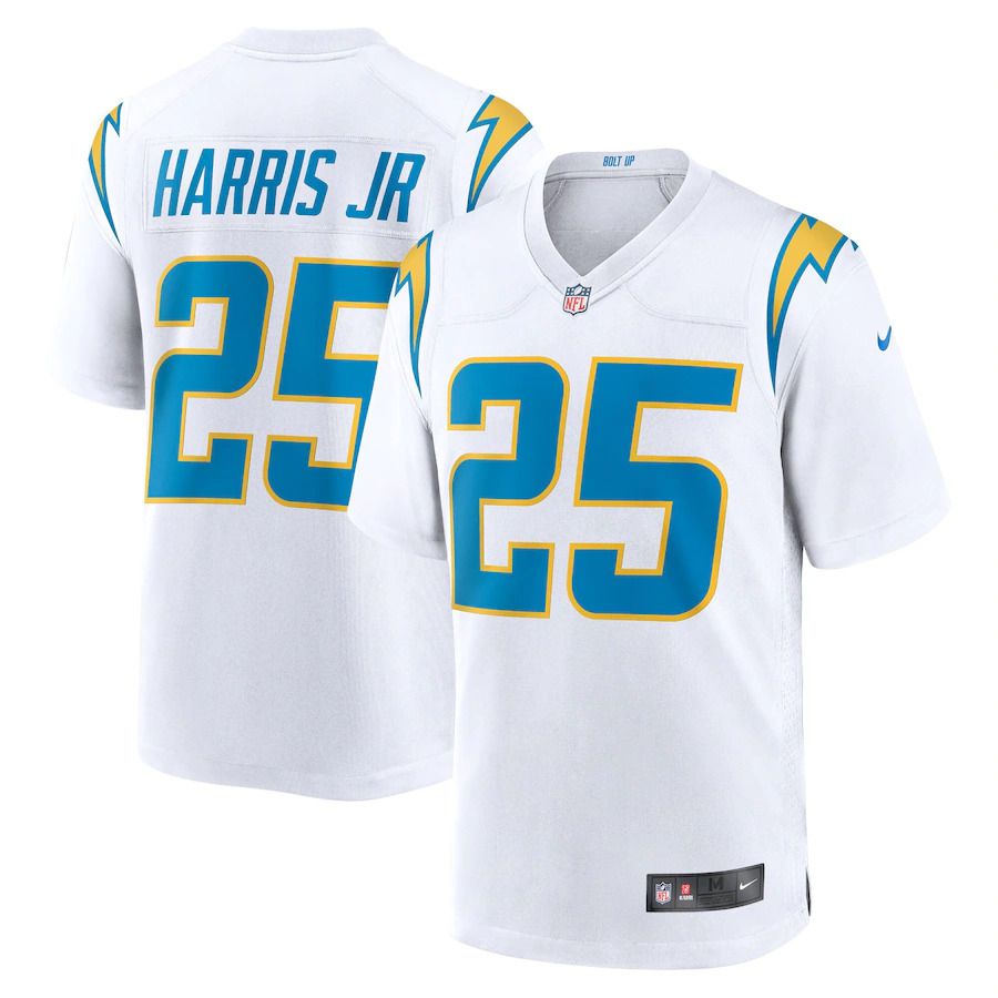 Men Los Angeles Chargers 25 Chris Harris Jr Nike White Game NFL Jersey